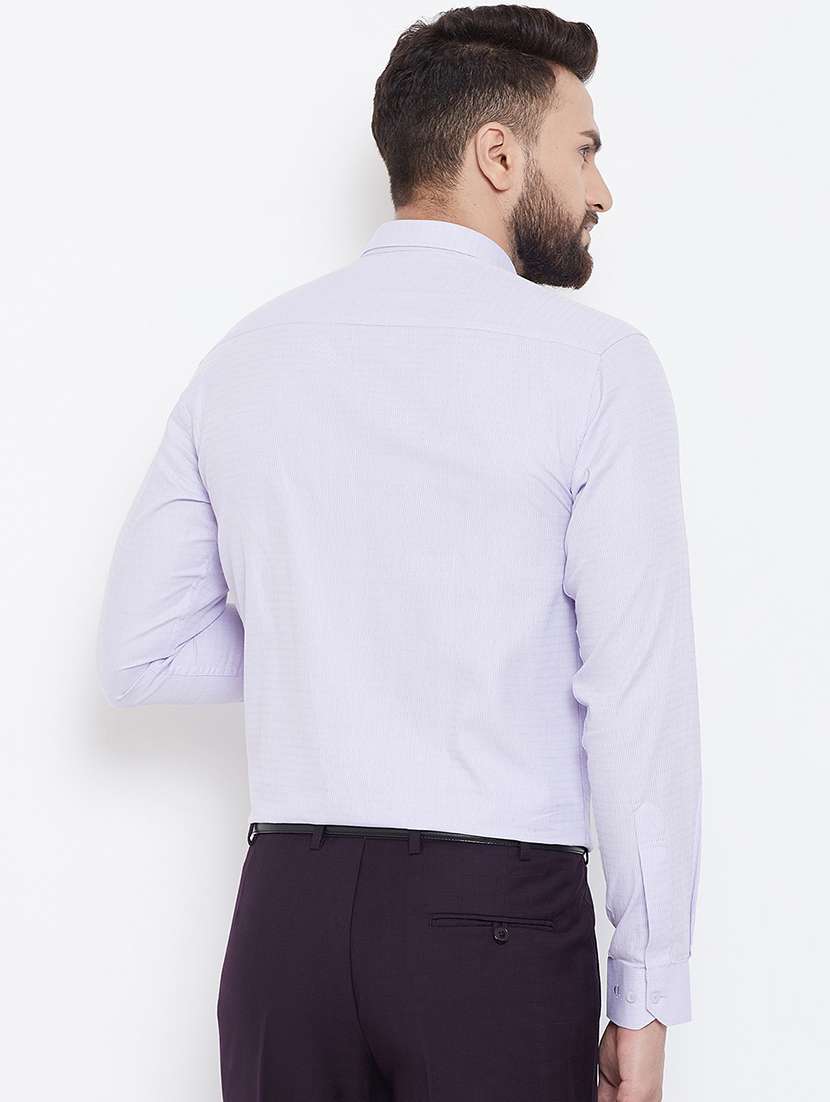 purple self design formal shirt - 16539743 - Standard Image - 2