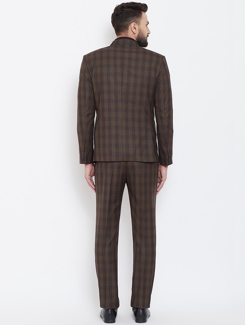 green polyester blend single breasted suit - 16539769 - Standard Image - 2