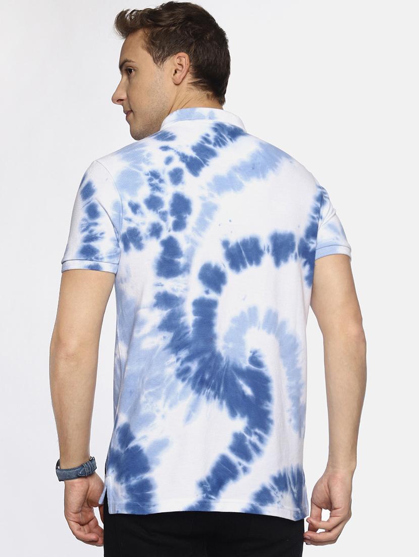 blue tie & dye polo t-shirt - 16539843 - Standard Image - 2