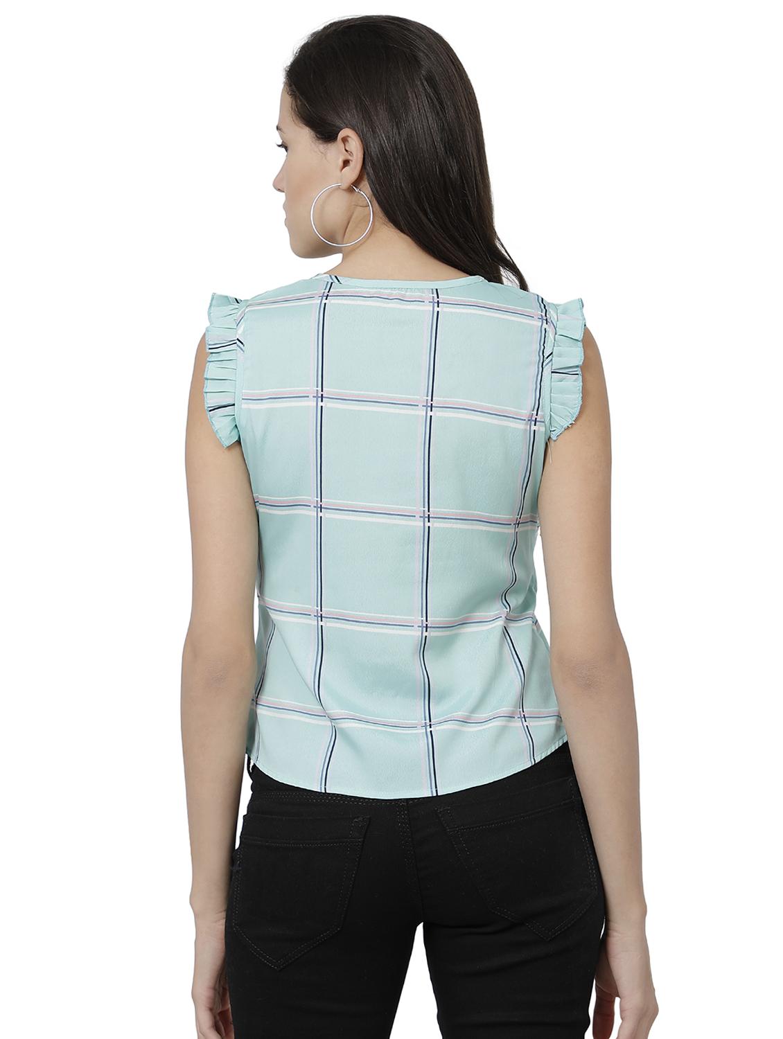 women's straight round neck top - 16541540 - Standard Image - 2