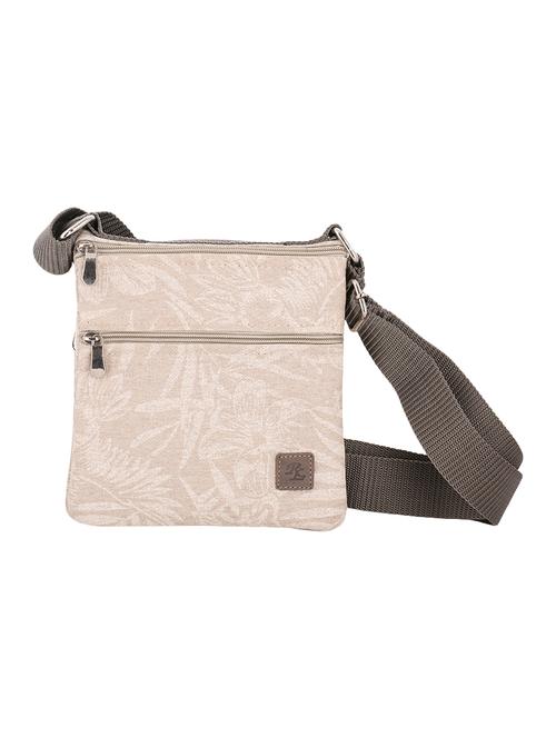 beige canvas sling bag - 16542365 - Standard Image - 0