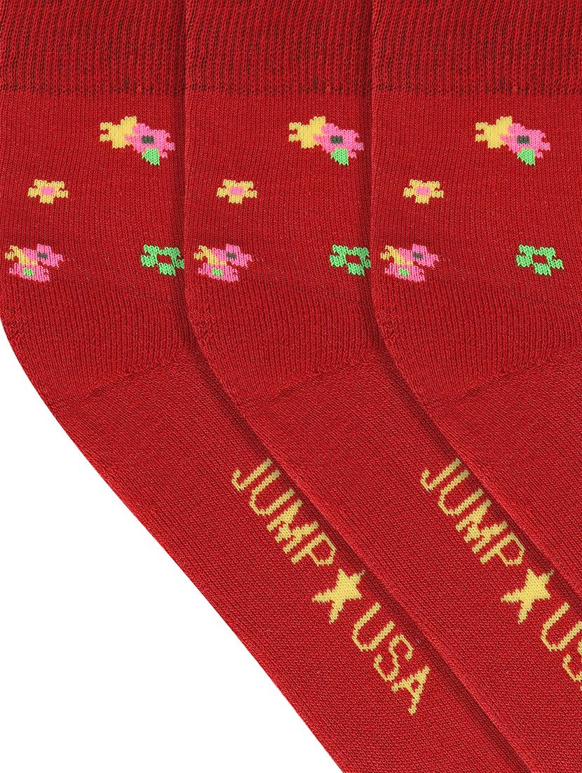 pack of 3 red cotton ankle length sock - 16543284 - Standard Image - 2