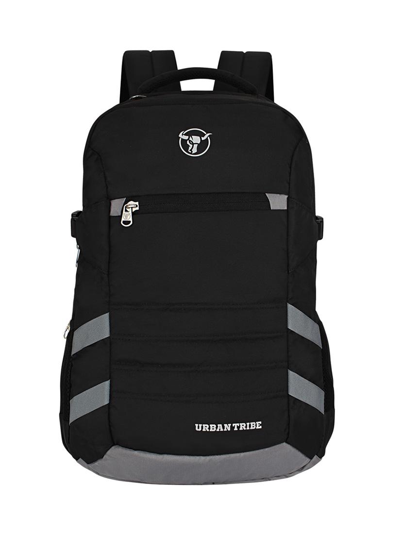 black polyester laptop backpack - 16543445 - Zoom Image - 0