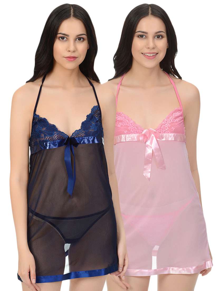 set of 2 laced  babydoll