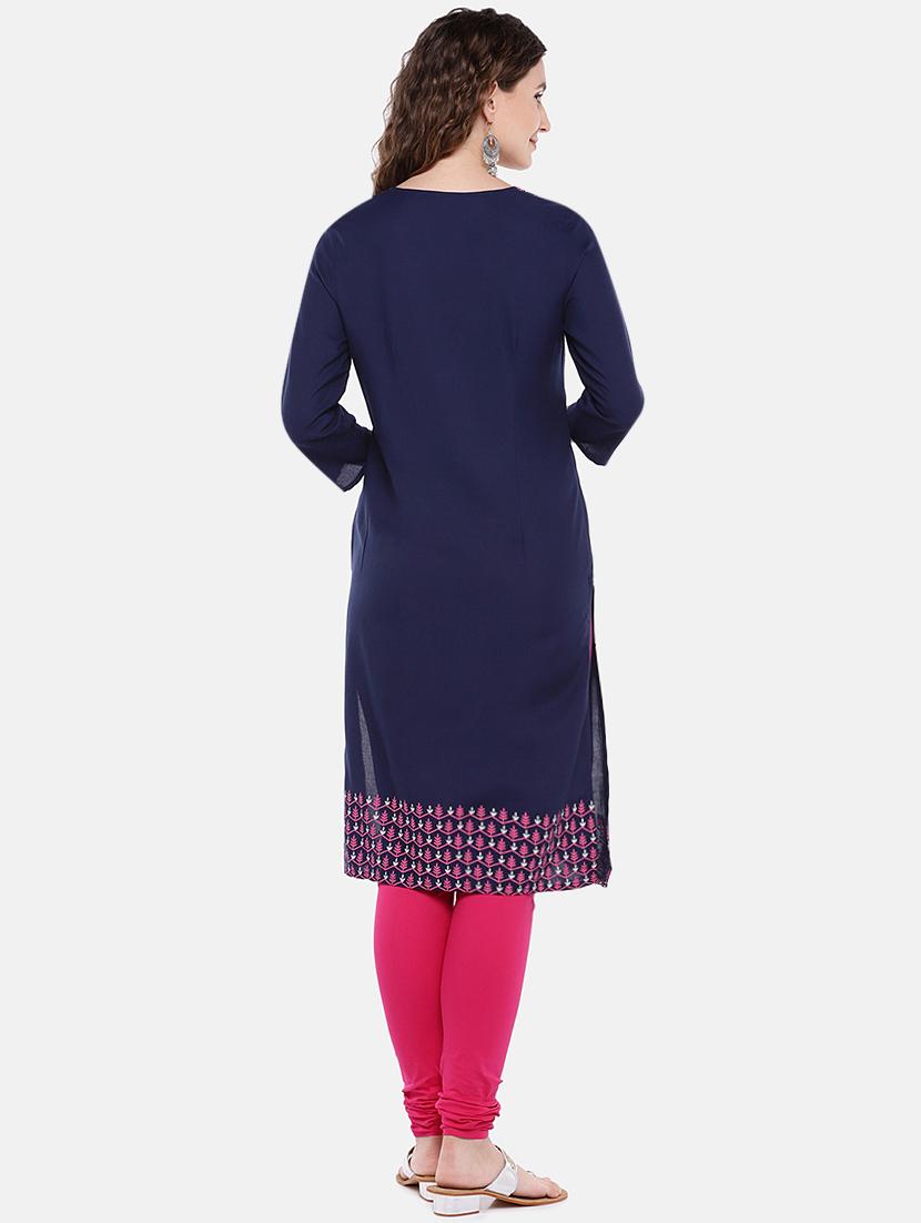 printed straight kurta - 16545121 - Standard Image - 2