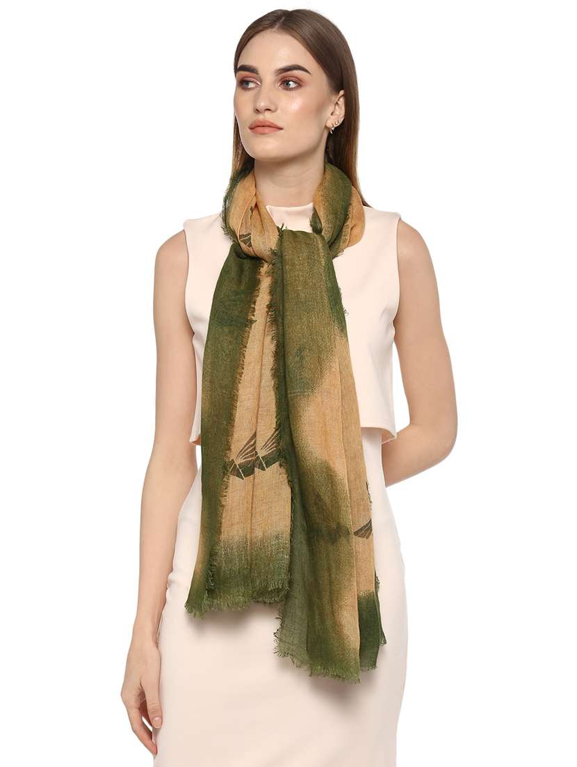 green linen stole - 16545517 -  Zoom Image - 0