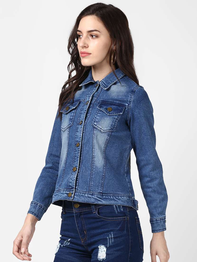 blue hand painted denim summer jacket - 16547644 -  Standard Image - 2