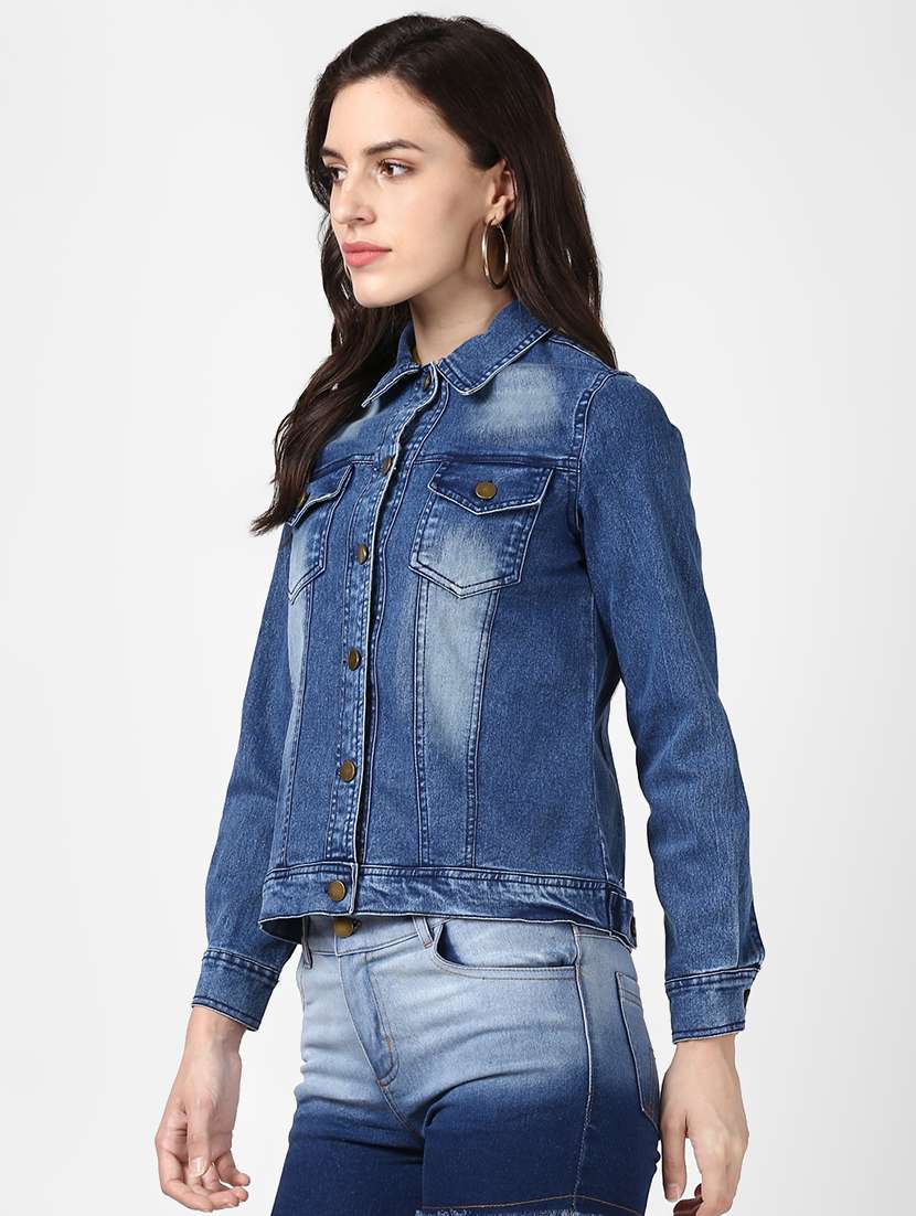 blue hand painted denim summer jacket - 16547645 -  Standard Image - 2