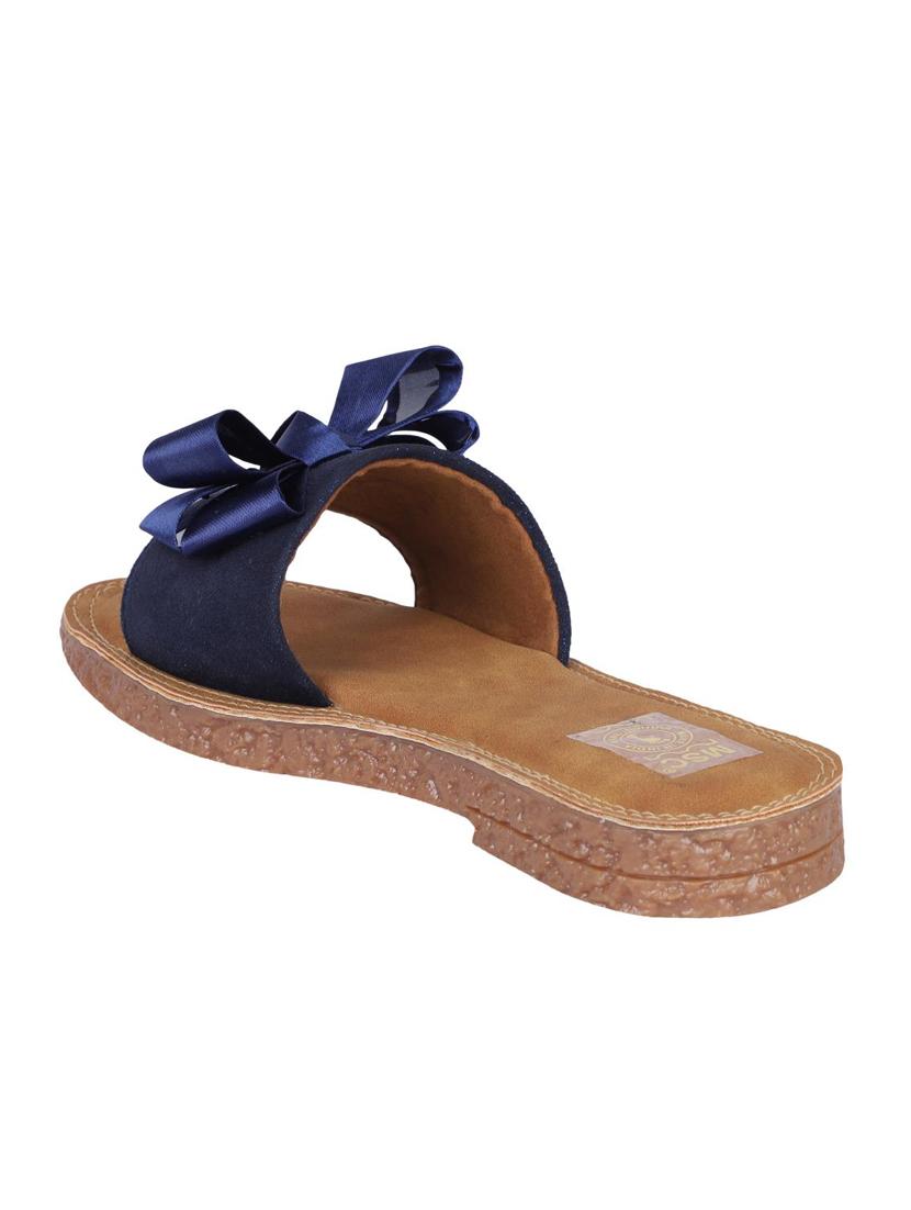 msc blue leatherette slip on sandals - 16548836 - Standard Image - 2
