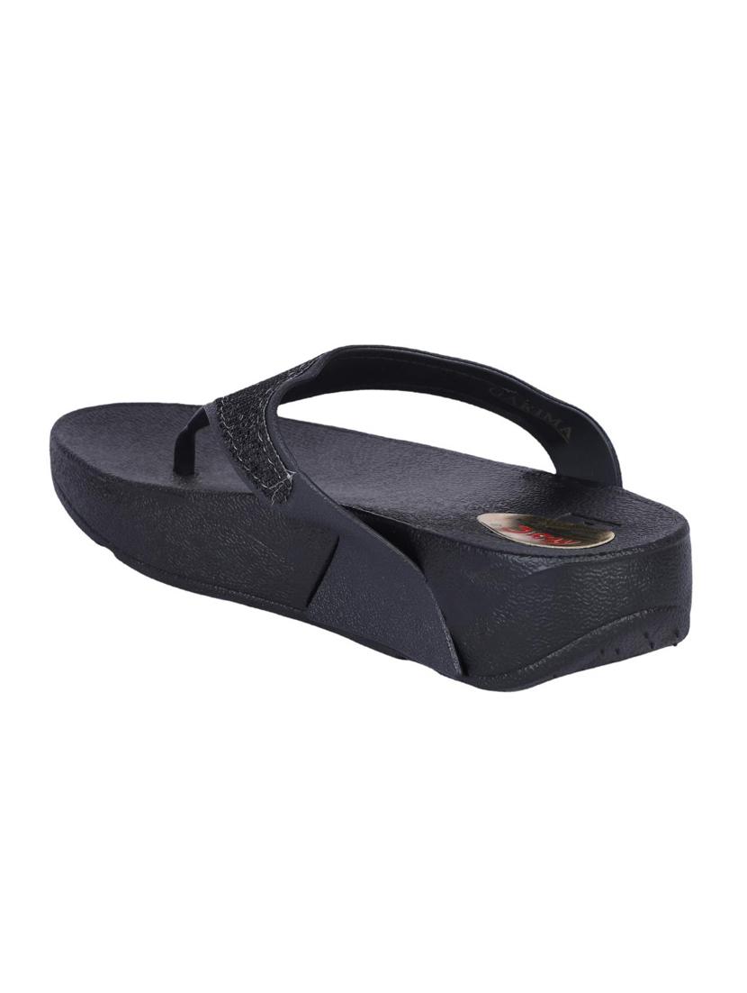 msc black pu toe separator flip flops - 16548852 - Standard Image - 2