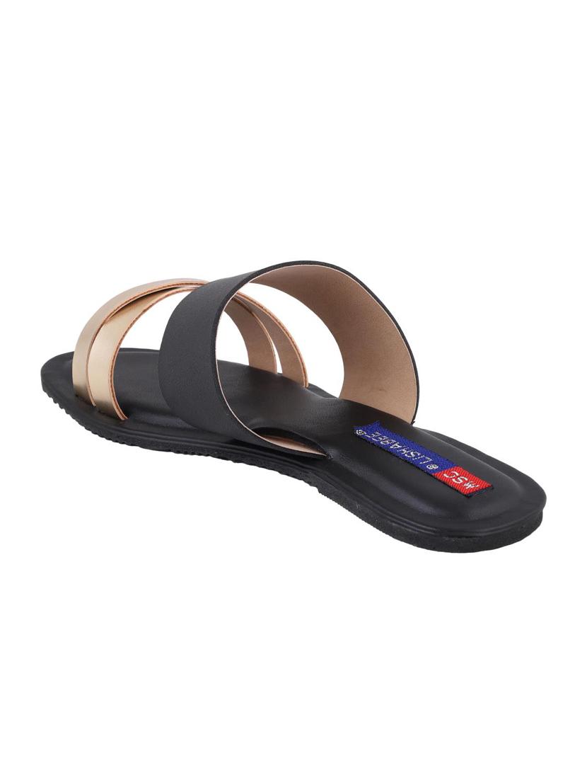 msc black leatherette slip on sandals - 16548864 - Standard Image - 2