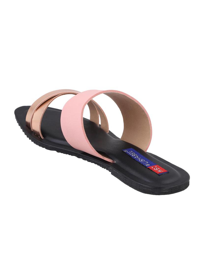msc pink leatherette slip on sandals - 16548867 - Standard Image - 2