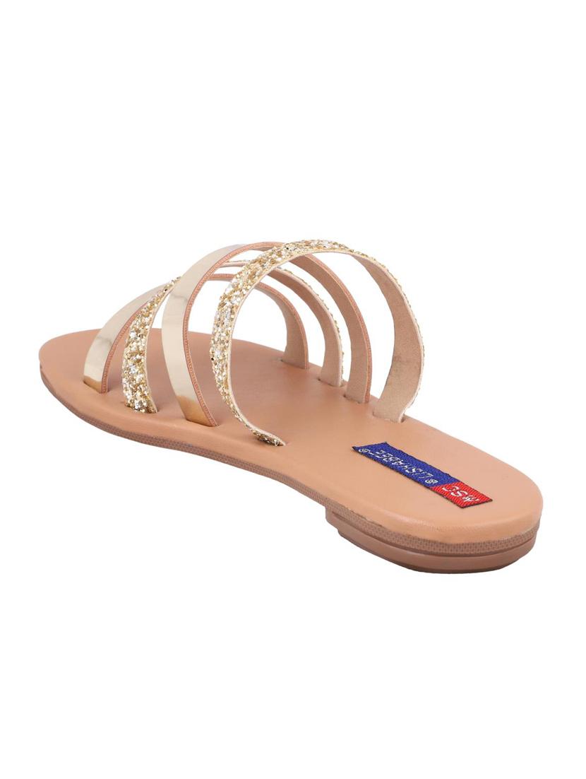 msc gold pu slip on sandals - 16548873 - Standard Image - 2