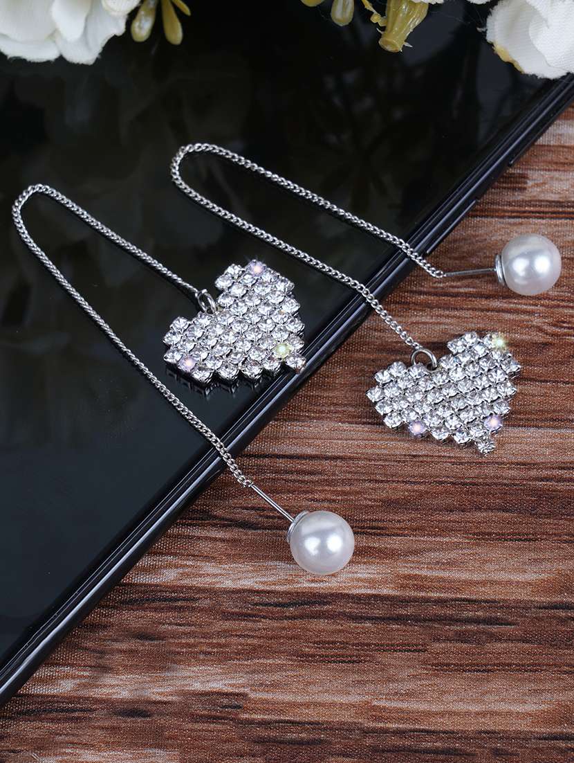 silver silver drop earrings