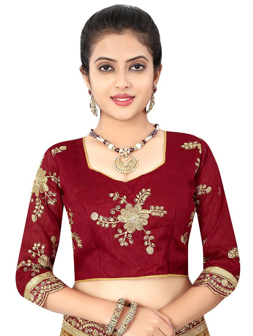 checkered bordered saree with blouse - 16550693 -  Standard Image - 2