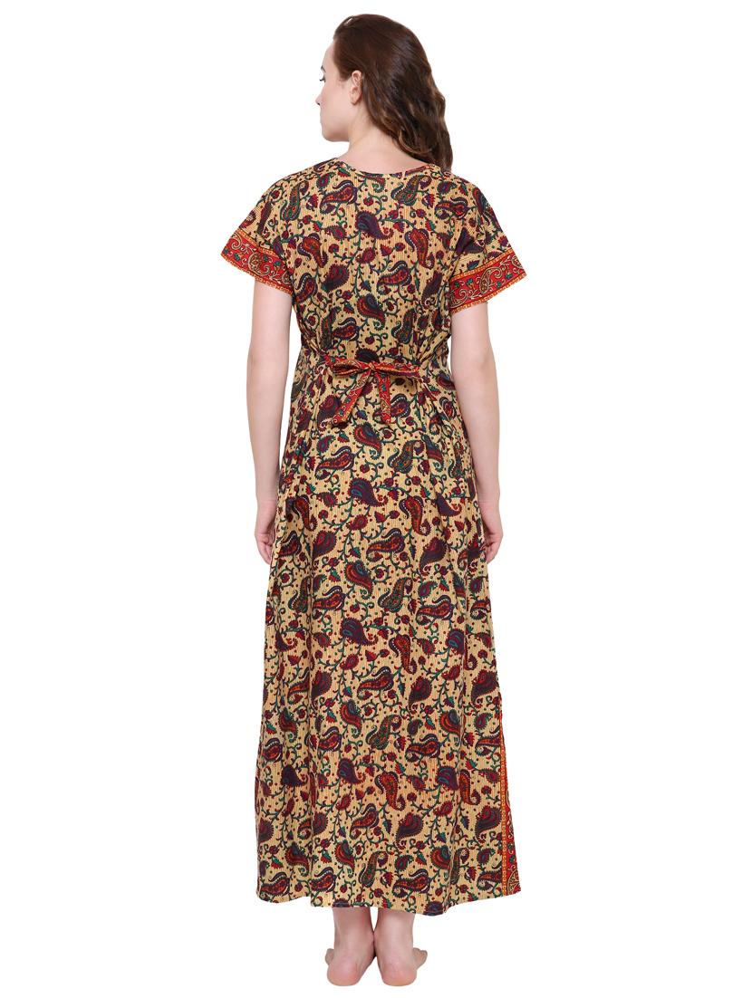 tie back paisley nighty - 16550878 - Standard Image - 2