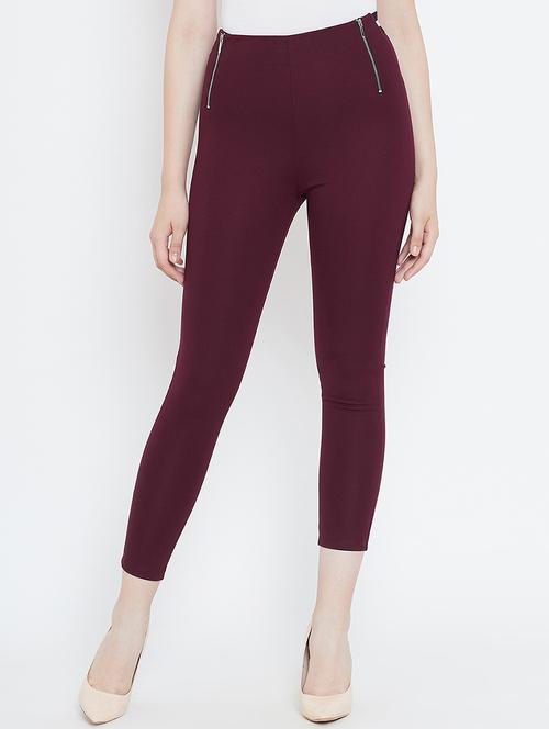 high rise zipper detail jeggings - 16551180 - Standard Image - 0