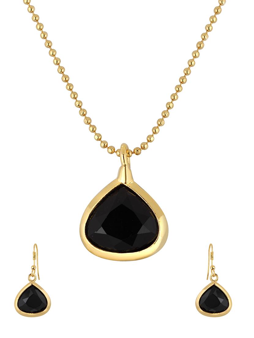 black metal pendants and earring - 16552511 - Zoom Image - 0