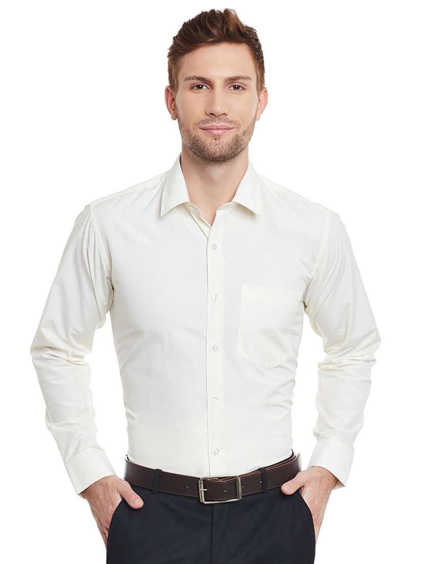yellow solid formal shirt