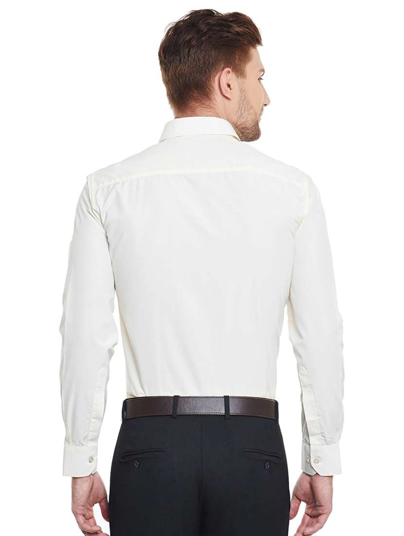 yellow solid formal shirt - 16552706 -  Standard Image - 2