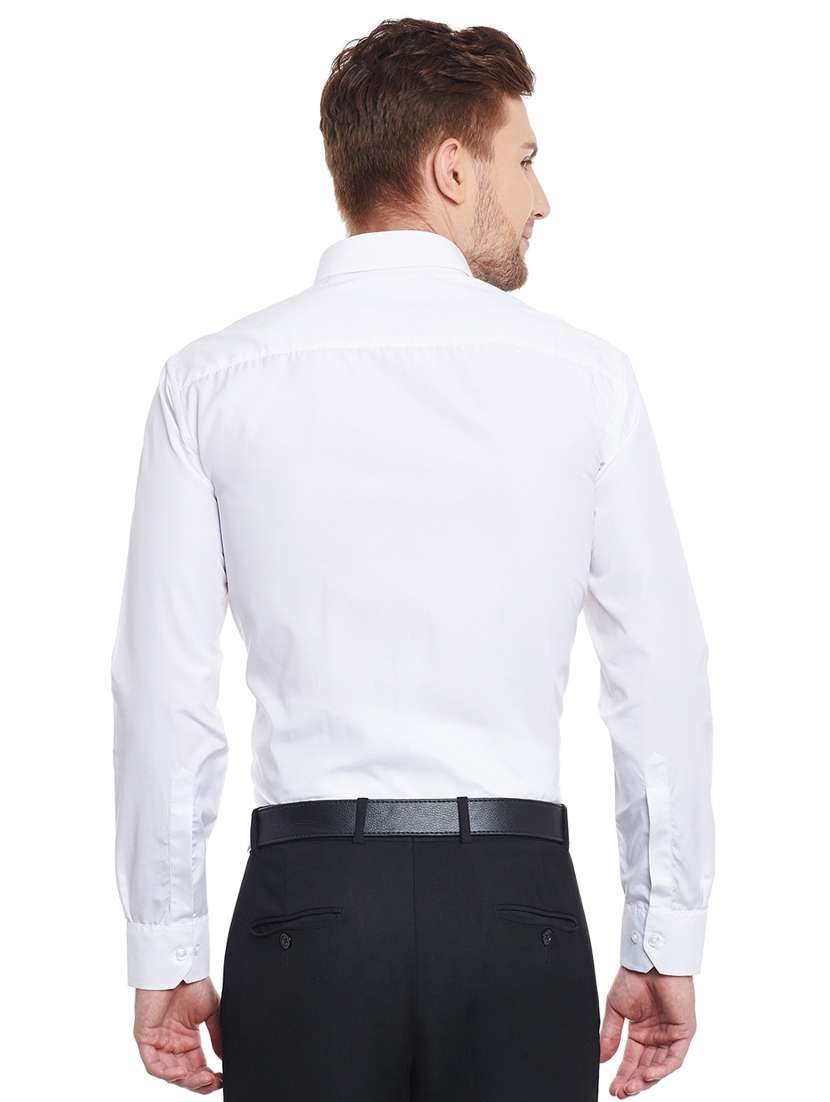 white solid formal shirt - 16552717 -  Standard Image - 2