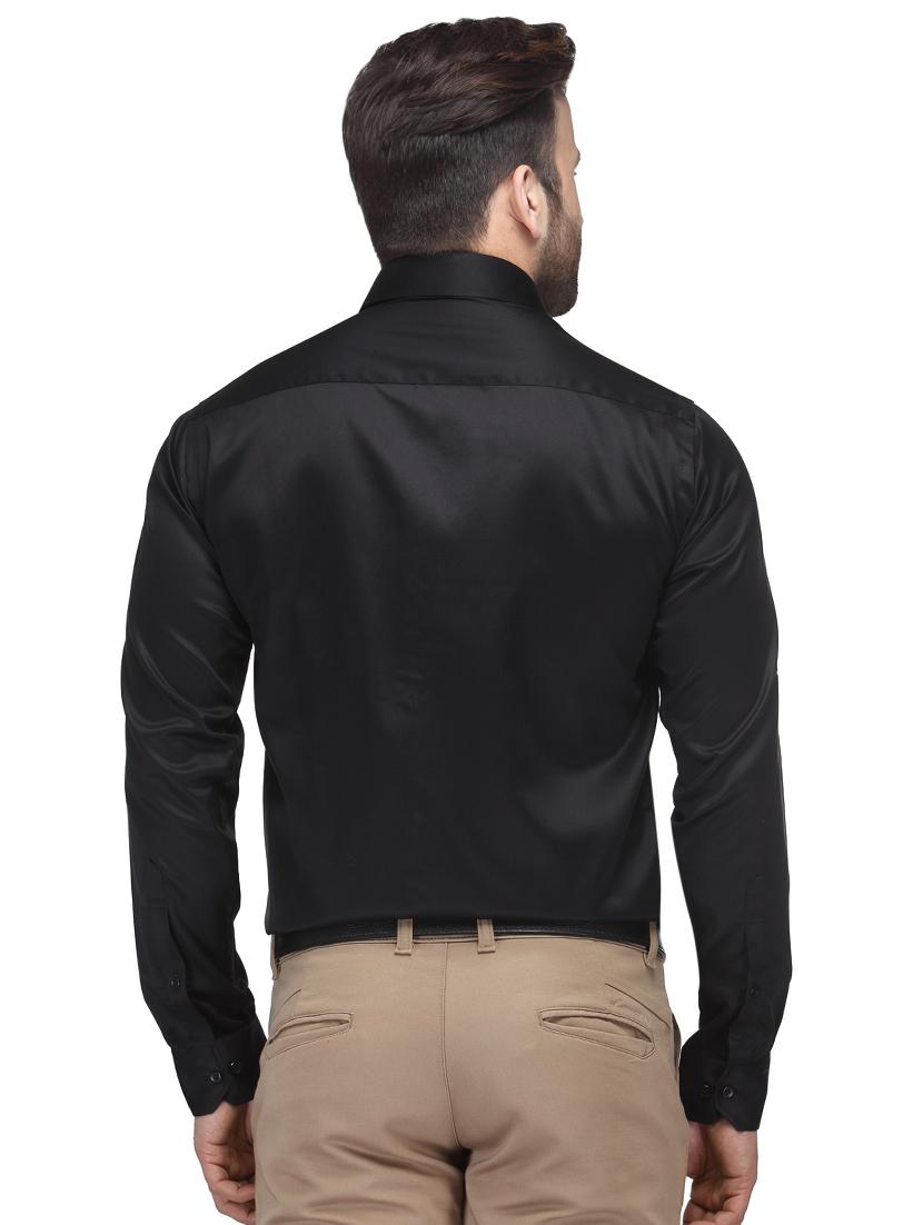 black solid formal shirt - 16552720 - Standard Image - 2
