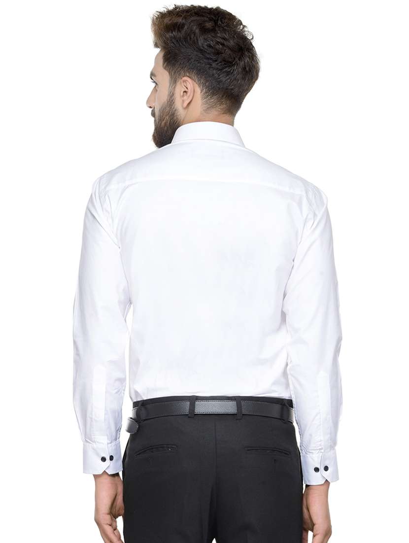 white solid formal shirt - 16552748 -  Standard Image - 2