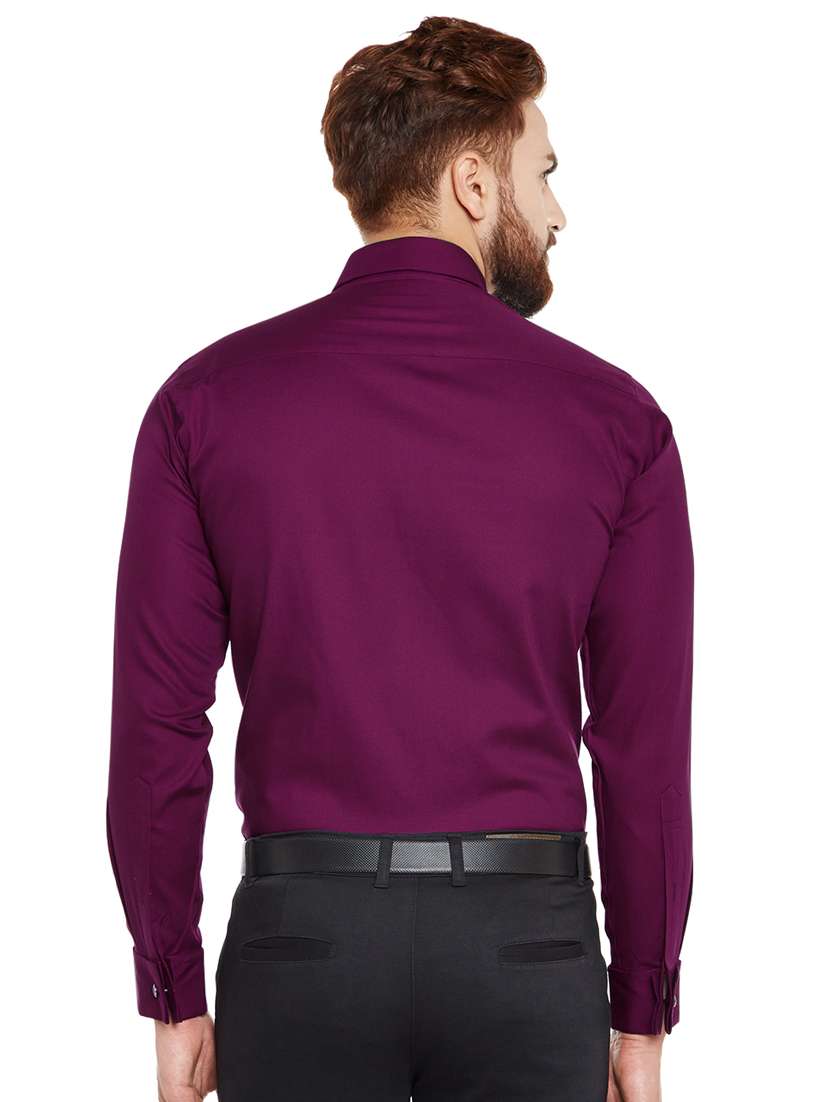 purple solid formal shirt - 16552767 -  Standard Image - 2