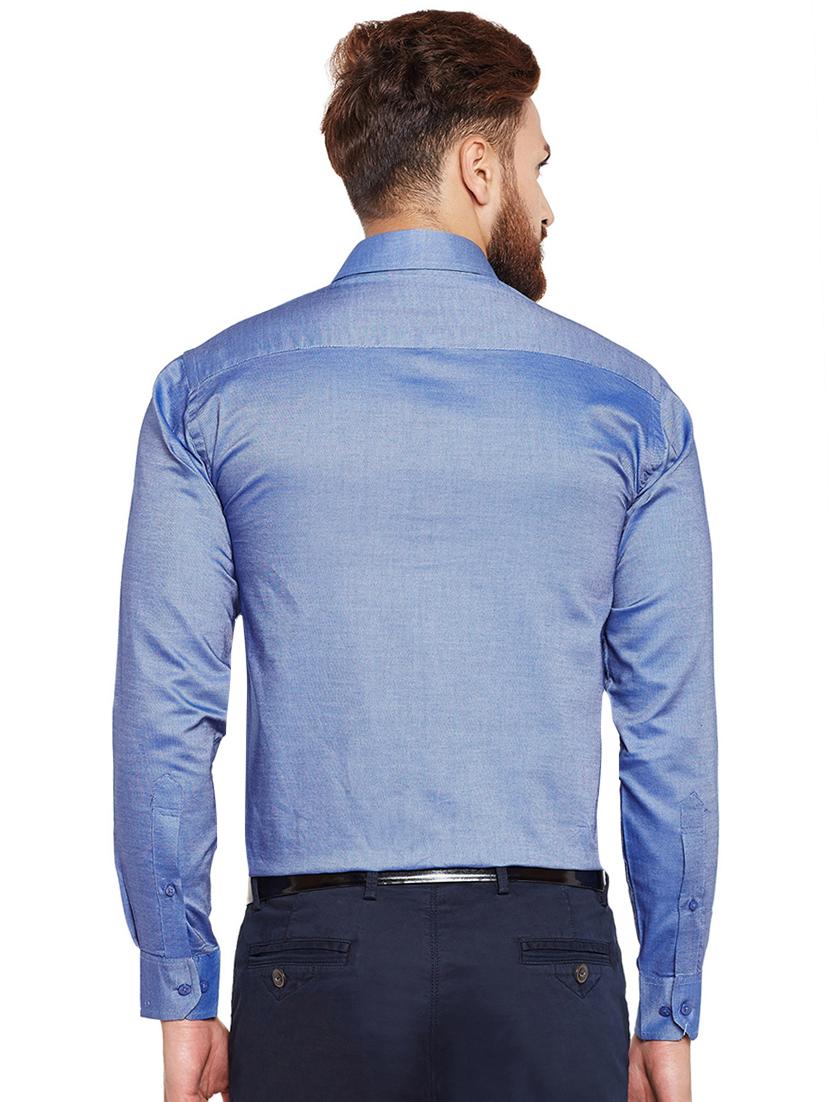 blue solid formal shirt - 16552768 - Standard Image - 2