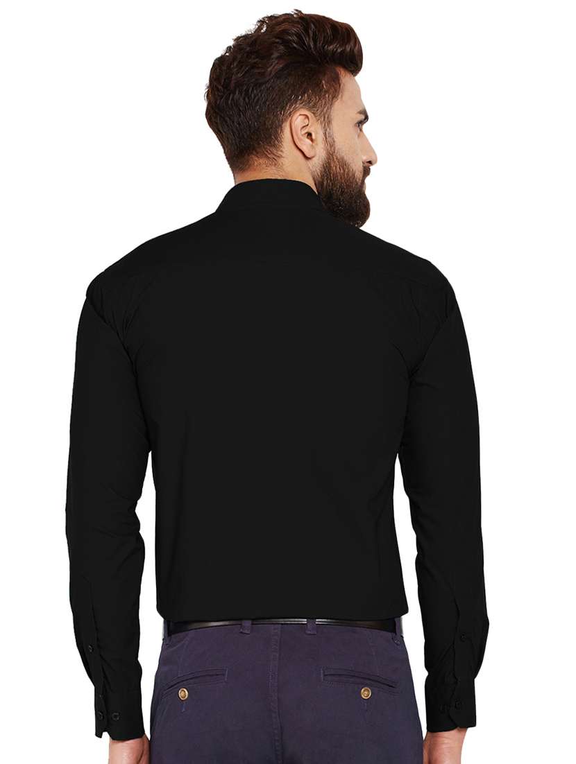 black solid formal shirt - 16552776 -  Standard Image - 2
