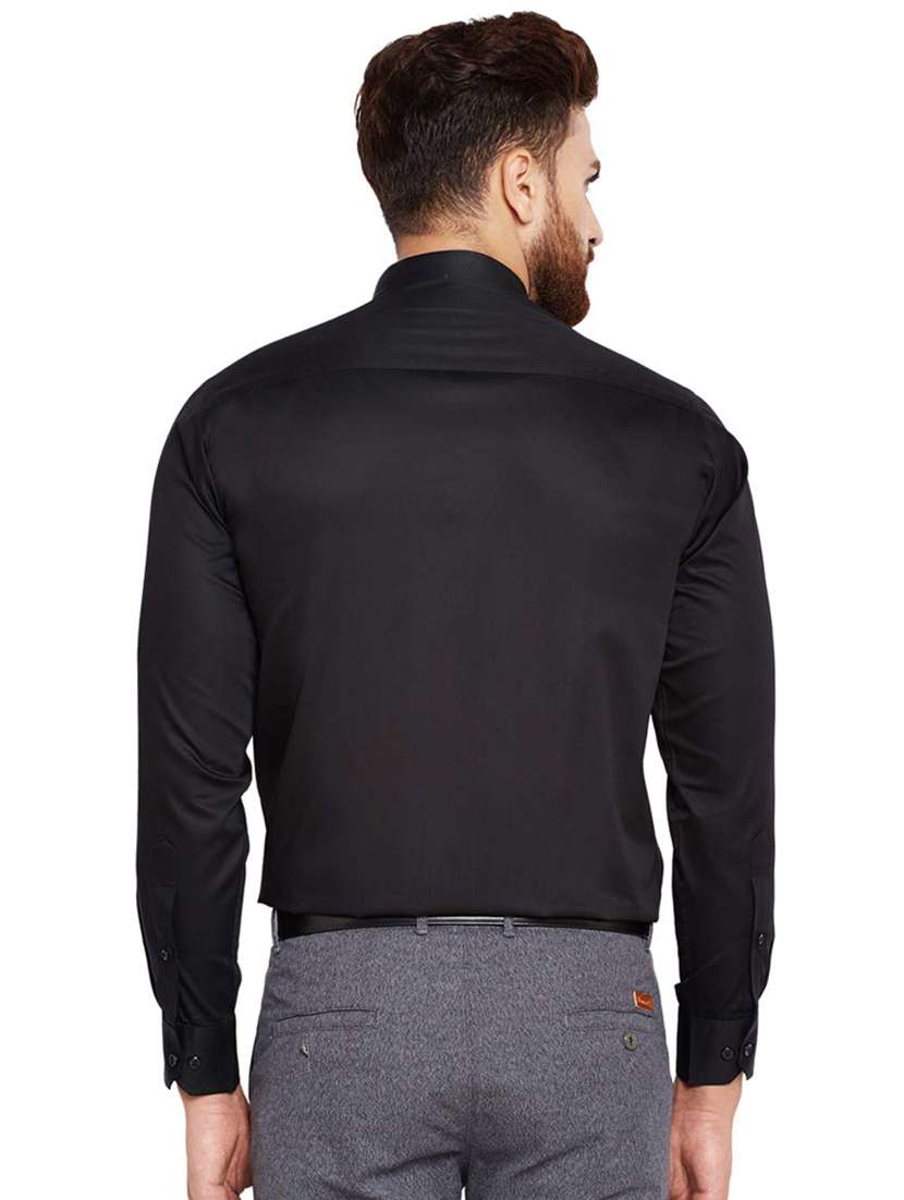 black solid formal shirt - 16552794 -  Standard Image - 2