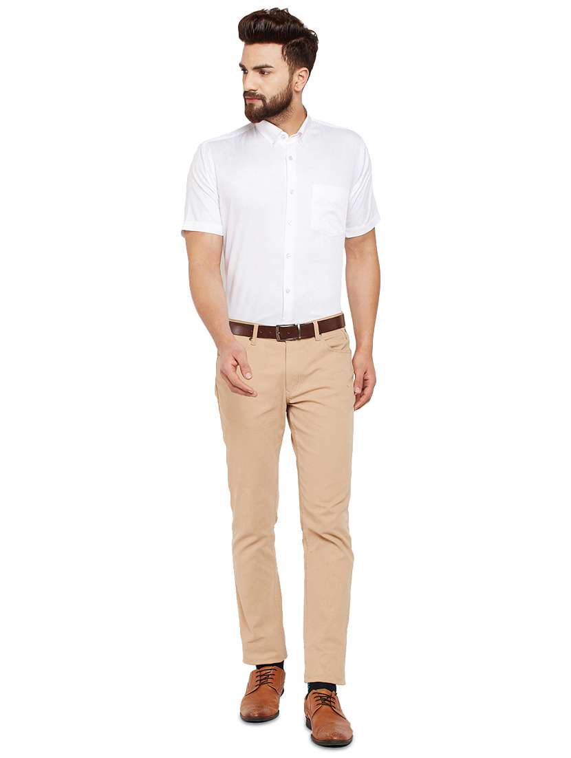 white solid formal shirt - 16552811 -  Standard Image - 2