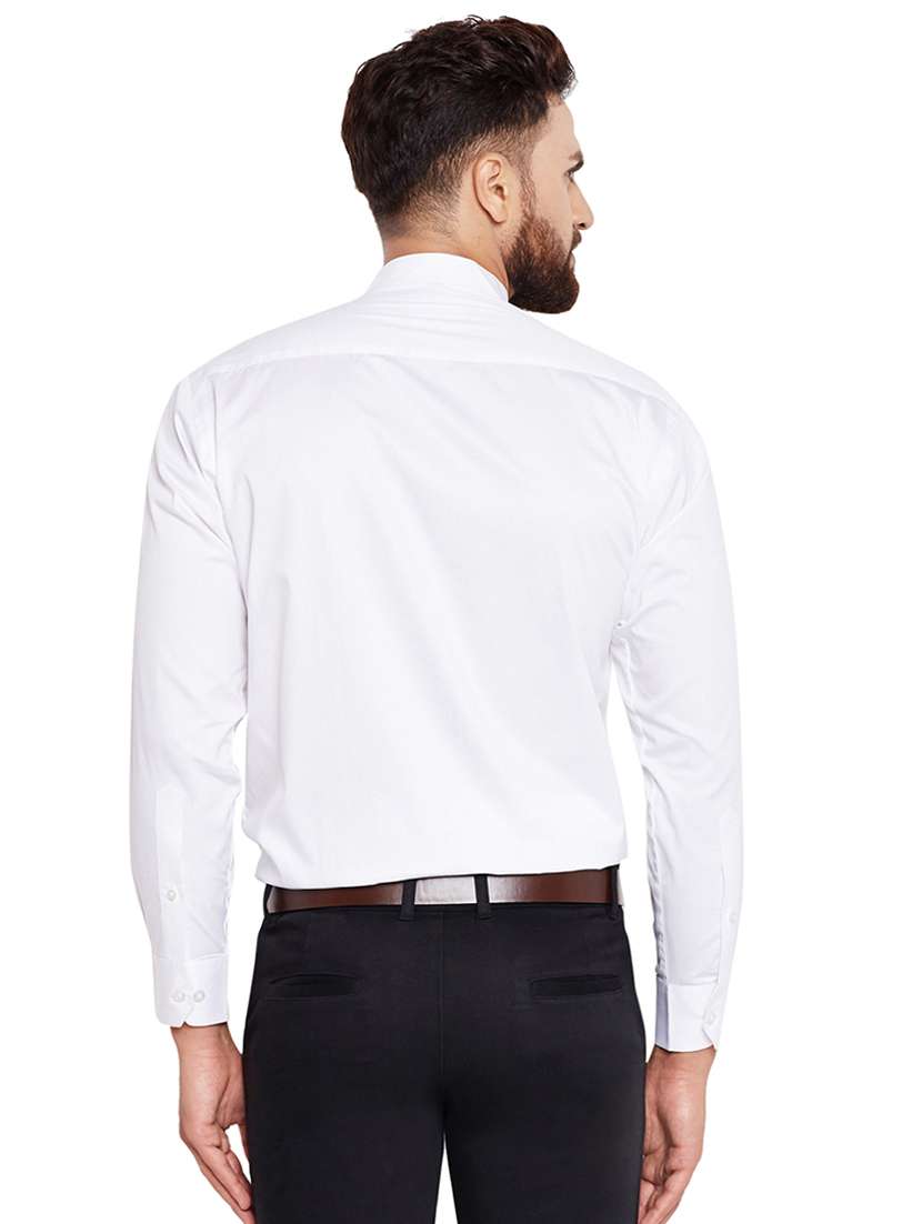 white solid formal shirt - 16552828 -  Standard Image - 2