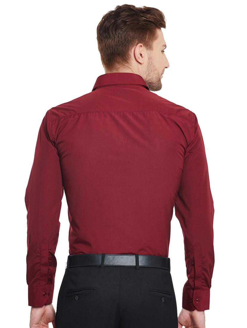 red solid formal shirt - 16552839 - Standard Image - 2