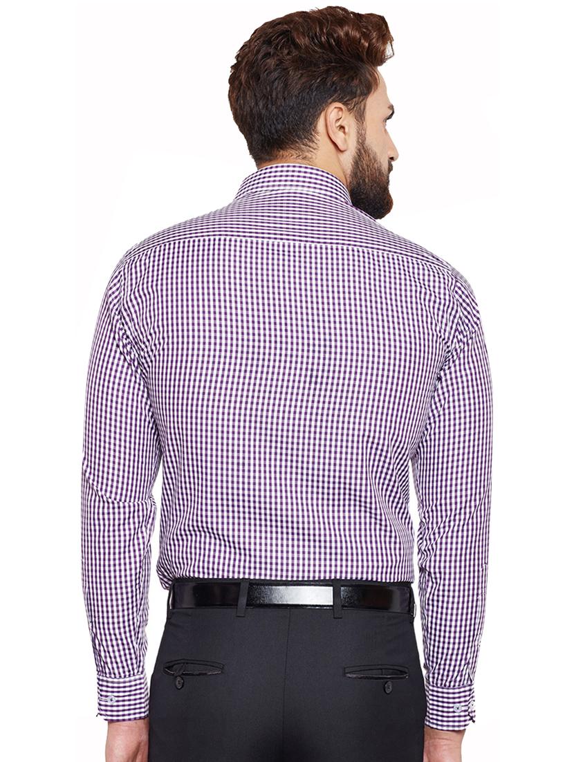 purple checkered formal shirt - 16552856 - Standard Image - 2