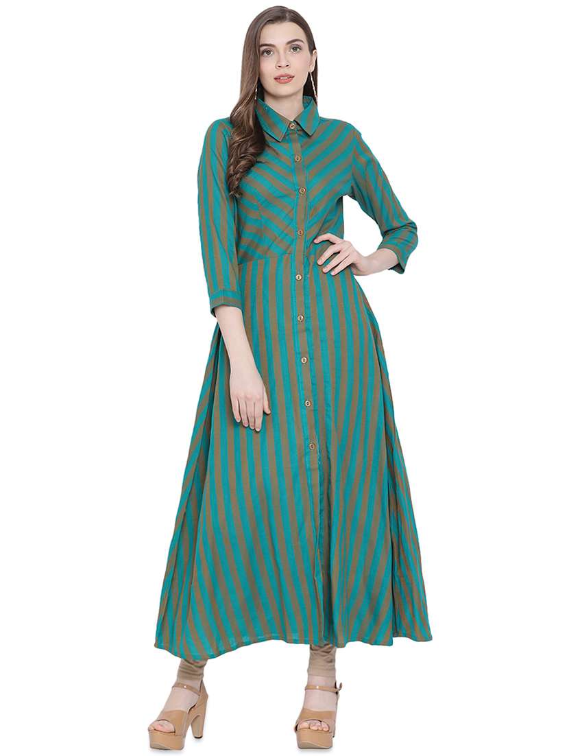 striped a-line kurta