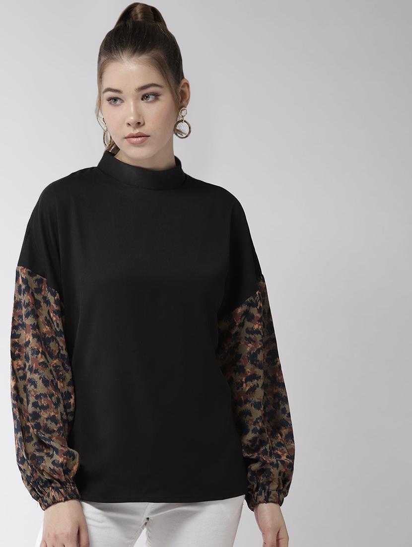 mock neck long sleeved top - 16558177 - Zoom Image - 0