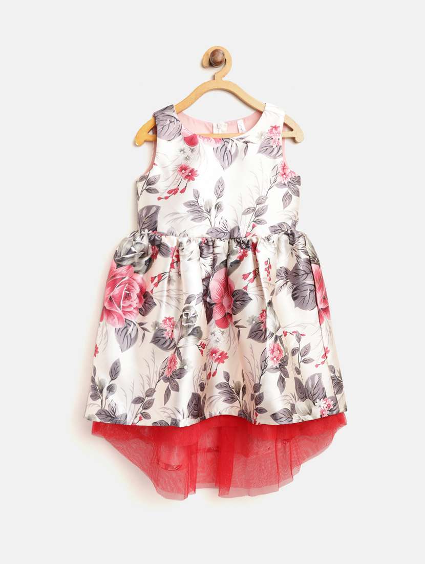 girls round neck sleeveless frock