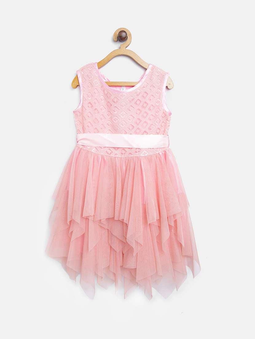 girls round neck sleeveless frock