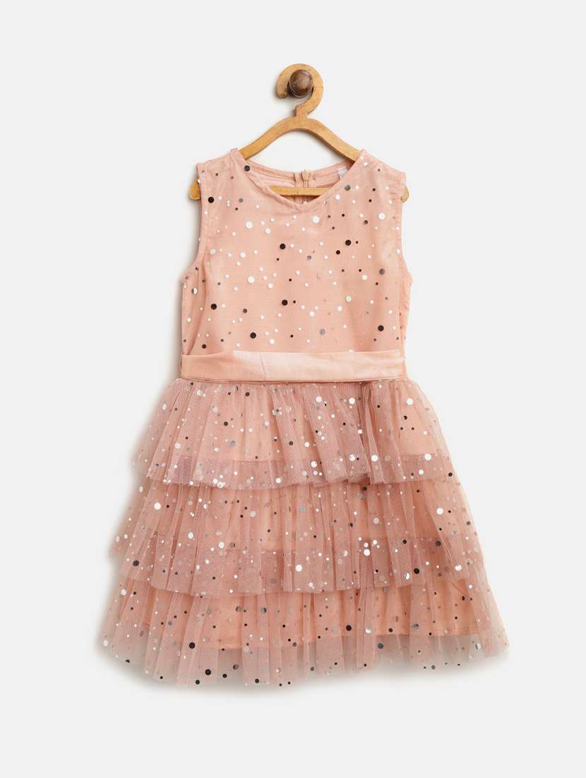 girls v neck sleeveless frock