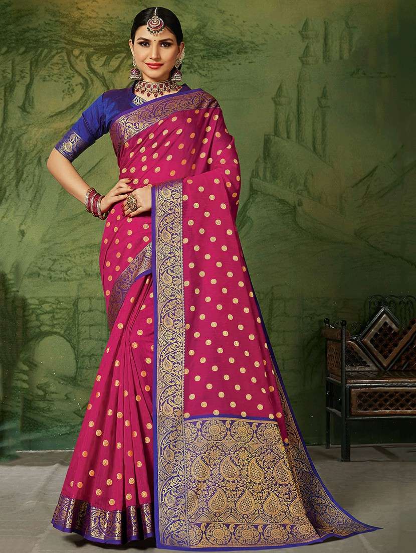 bordered handloom saree with blouse