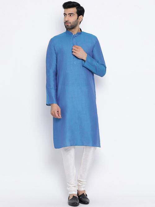 men solid kurta churidar ethnic wear set - 16562158 -  Standard Image - 0