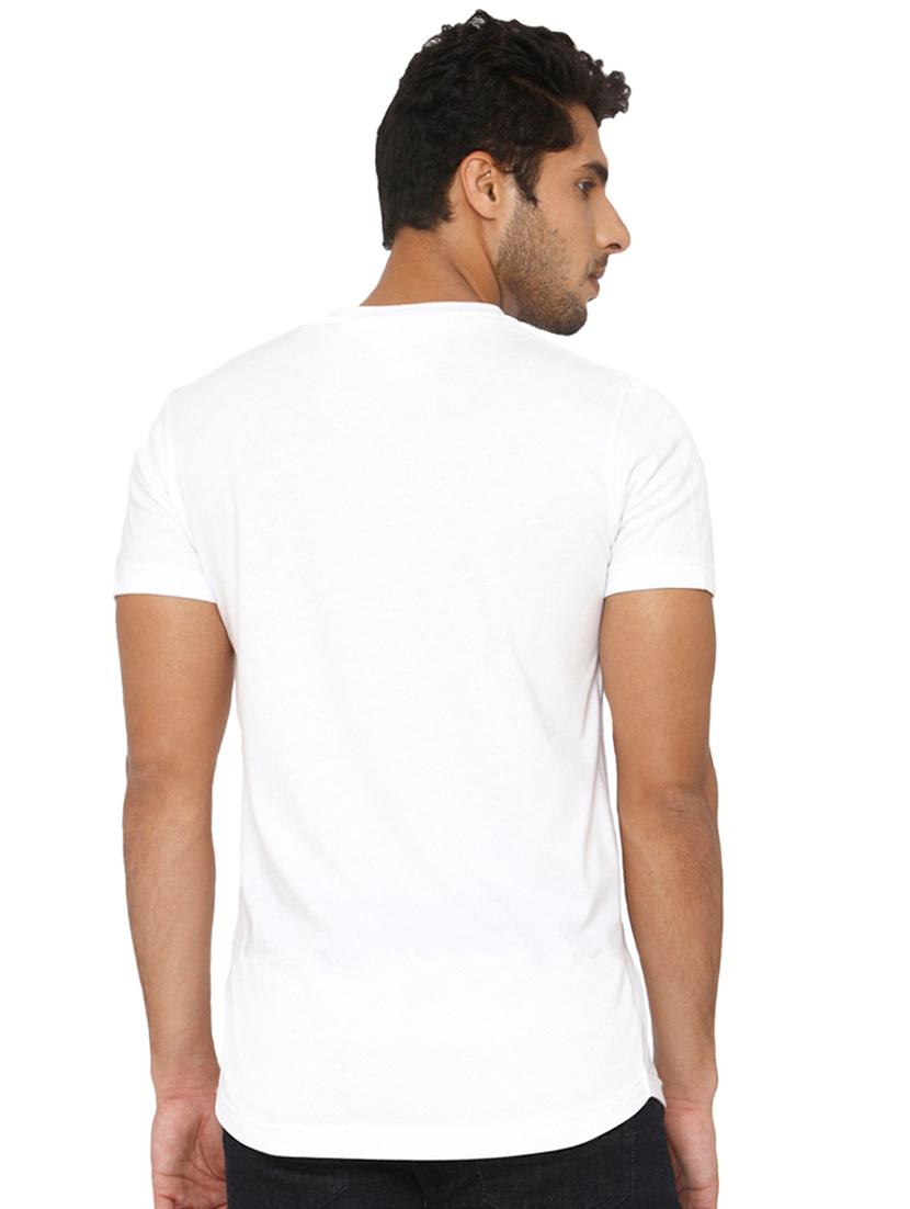 white chest print t-shirt - 16563324 - Standard Image - 2