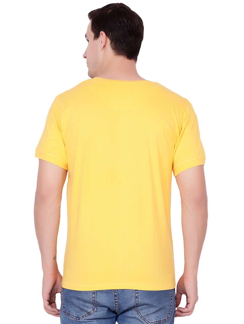 yellow typographic chest print t-shirt - 16563333 - Standard Image - 2