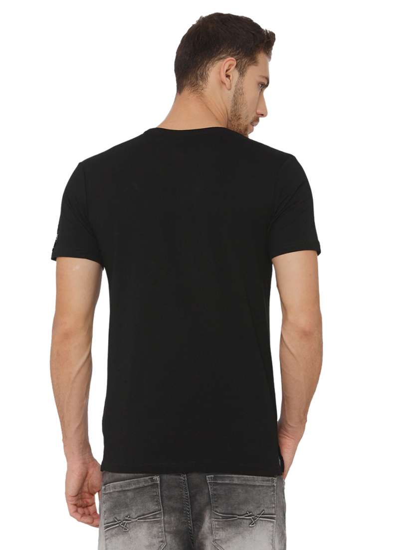 black chest print t-shirt - 16563336 -  Standard Image - 2
