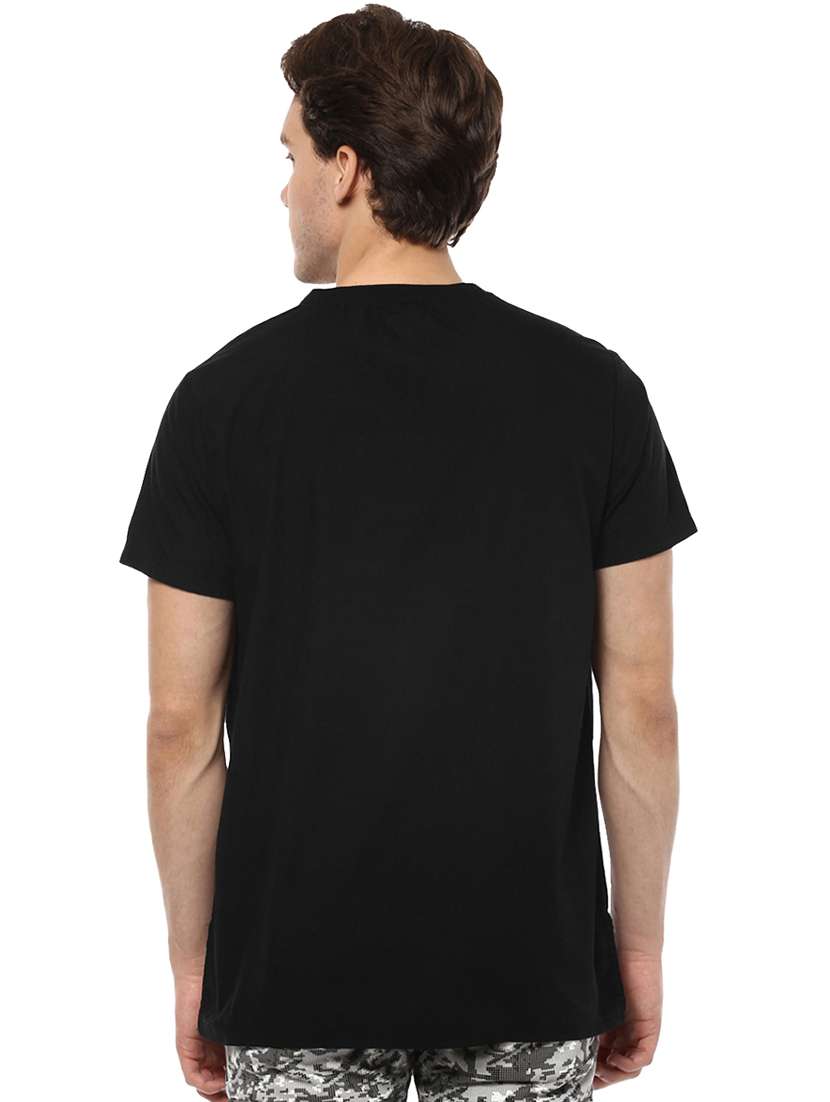black chest print t-shirt - 16563338 -  Standard Image - 2