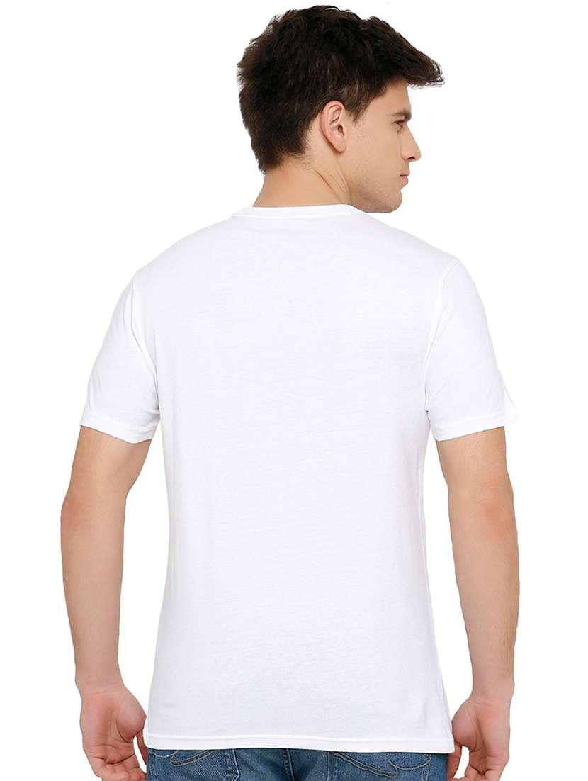 white chest print t-shirt - 16563339 -  Standard Image - 2