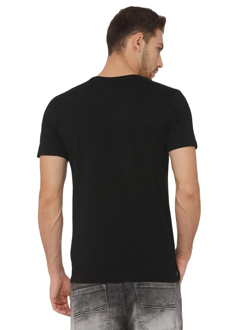 black typographic chest print t-shirt - 16563343 - Standard Image - 2