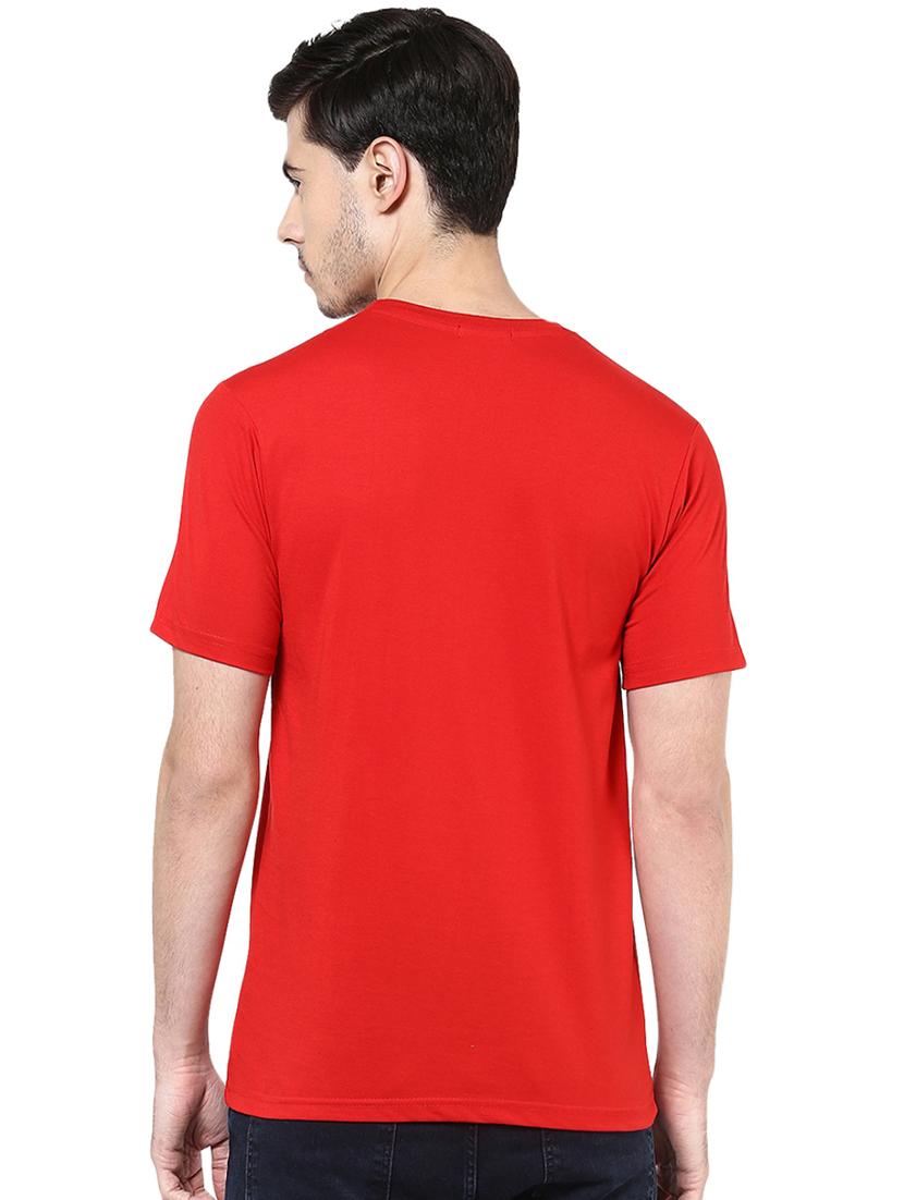 red typographic chest print t-shirt - 16563348 -  Standard Image - 2