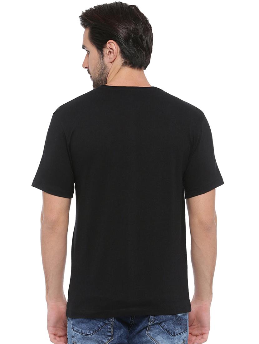 black chest print t-shirt - 16563363 - Standard Image - 2